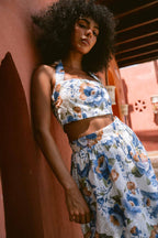 Blue Peony Printed Co-ord