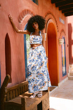 Blue Peony Printed Co-ord