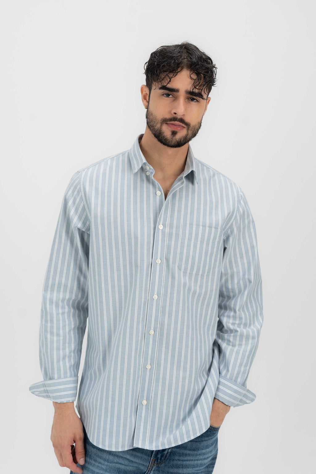 Tailored Twin Stripped Shirt