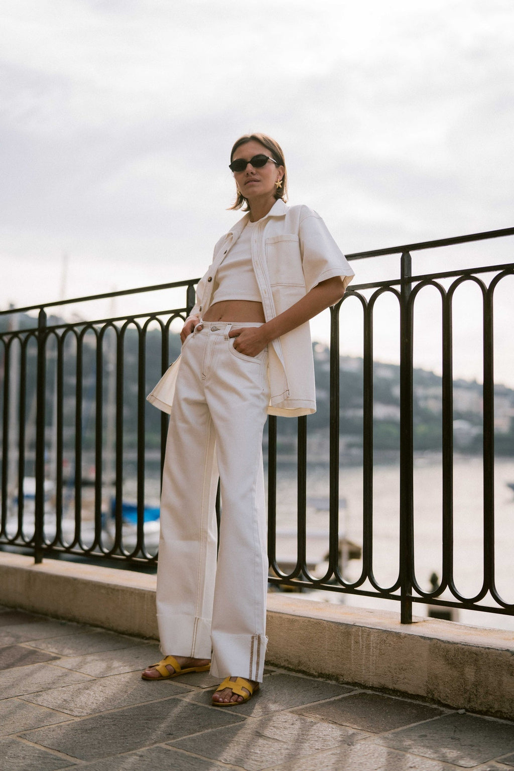Côte d’Azur White Denim Pants
