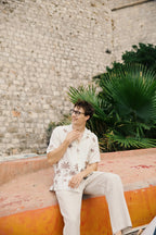 Island Palm Embriodered Shirt