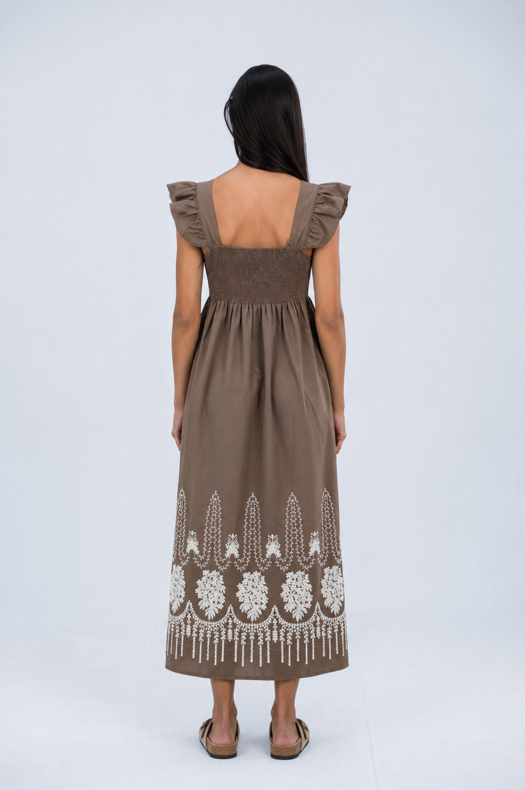 Thread Hem Poplin Dress
