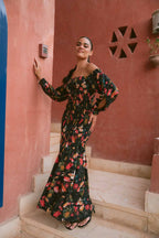 Toucan Tropics Fully Smocked Maxi Dress