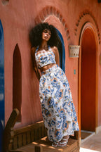 Blue Peony Printed Co-ord
