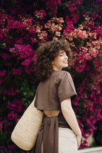 The Élan Back Wrap Top