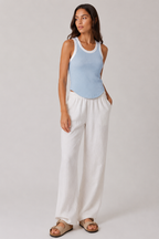 Rounded Hem Rib Top