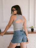 Halo Open Back Rib Top