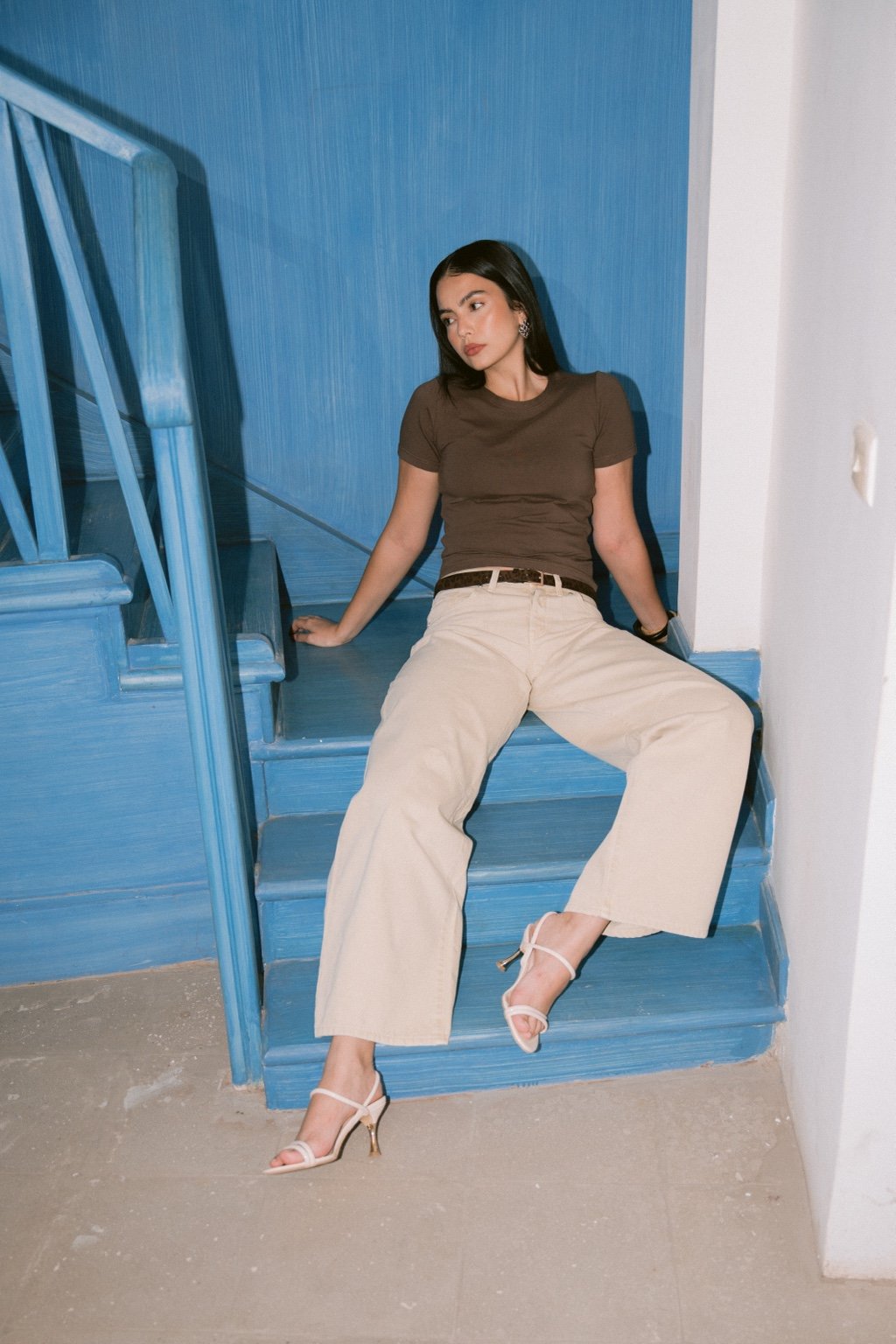Midrise Ballon Denim Pants