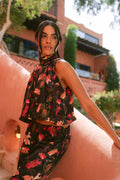 Toucan Tropics High Halter Neck Top