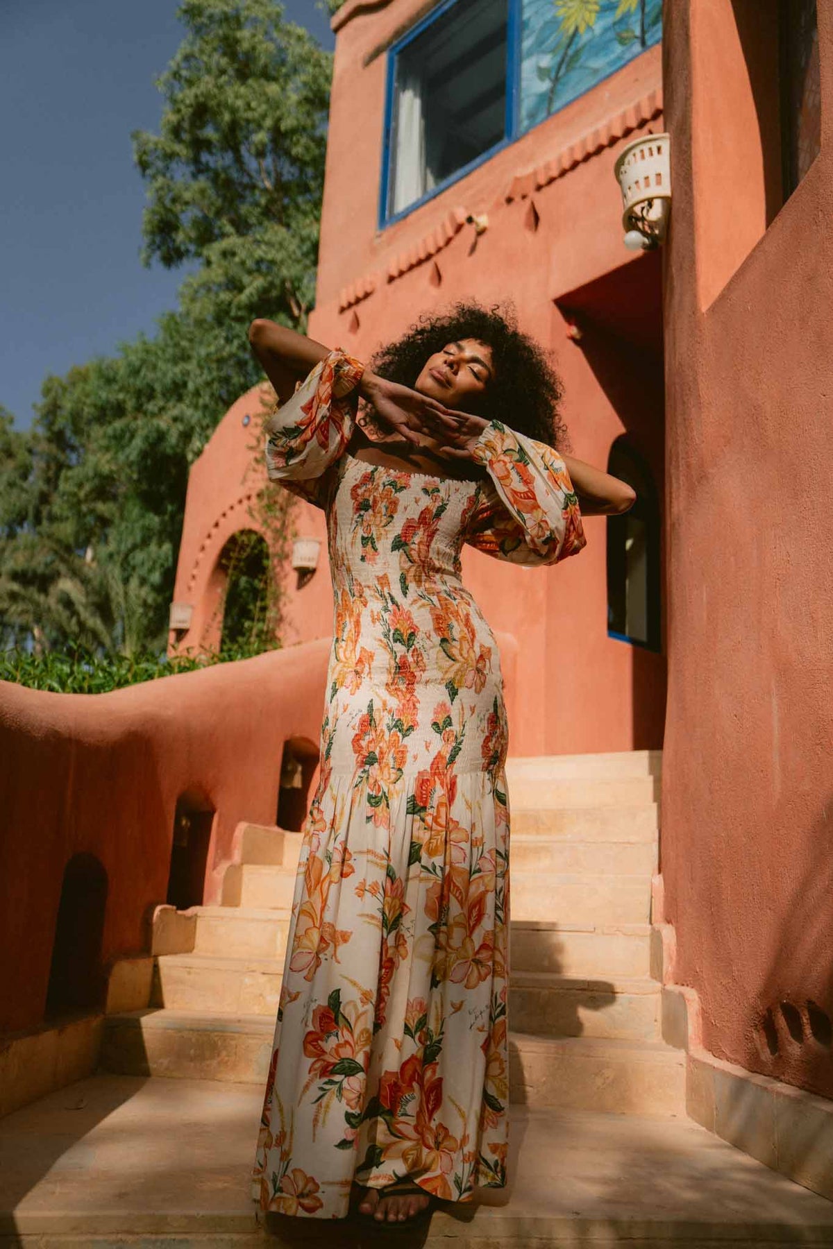The Palm Poésie Fully Smocked Maxi Dress