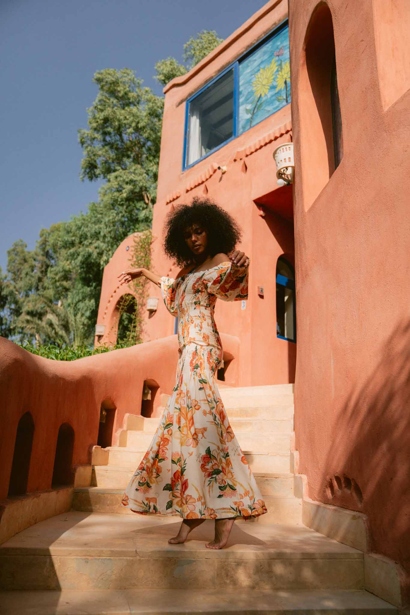 The Palm Poésie Fully Smocked Maxi Dress