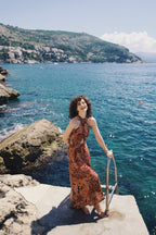 Amber Dune Halter Neck Dress