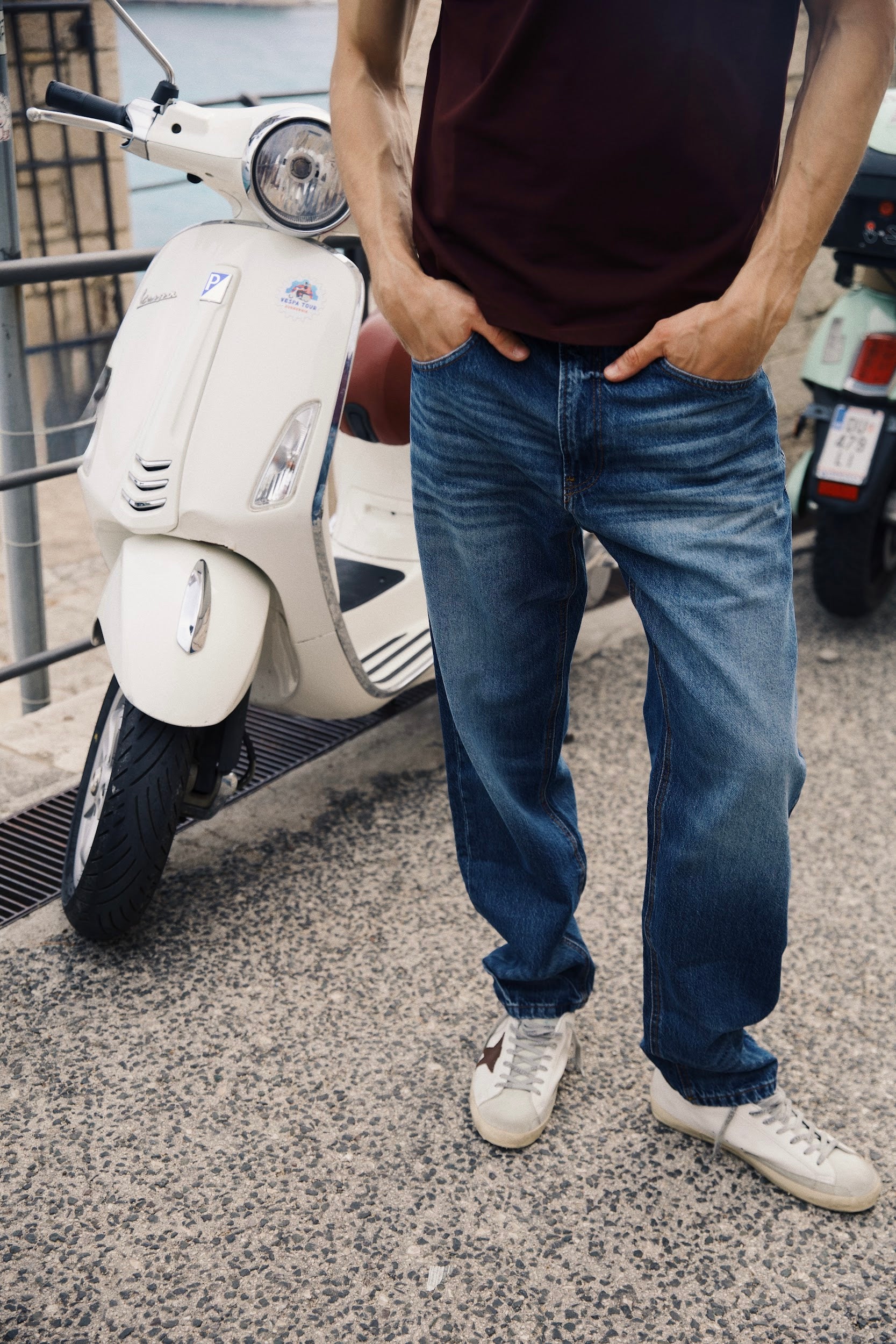 Broad Denim Pants