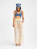 Ivory Lace Patchwork Pants