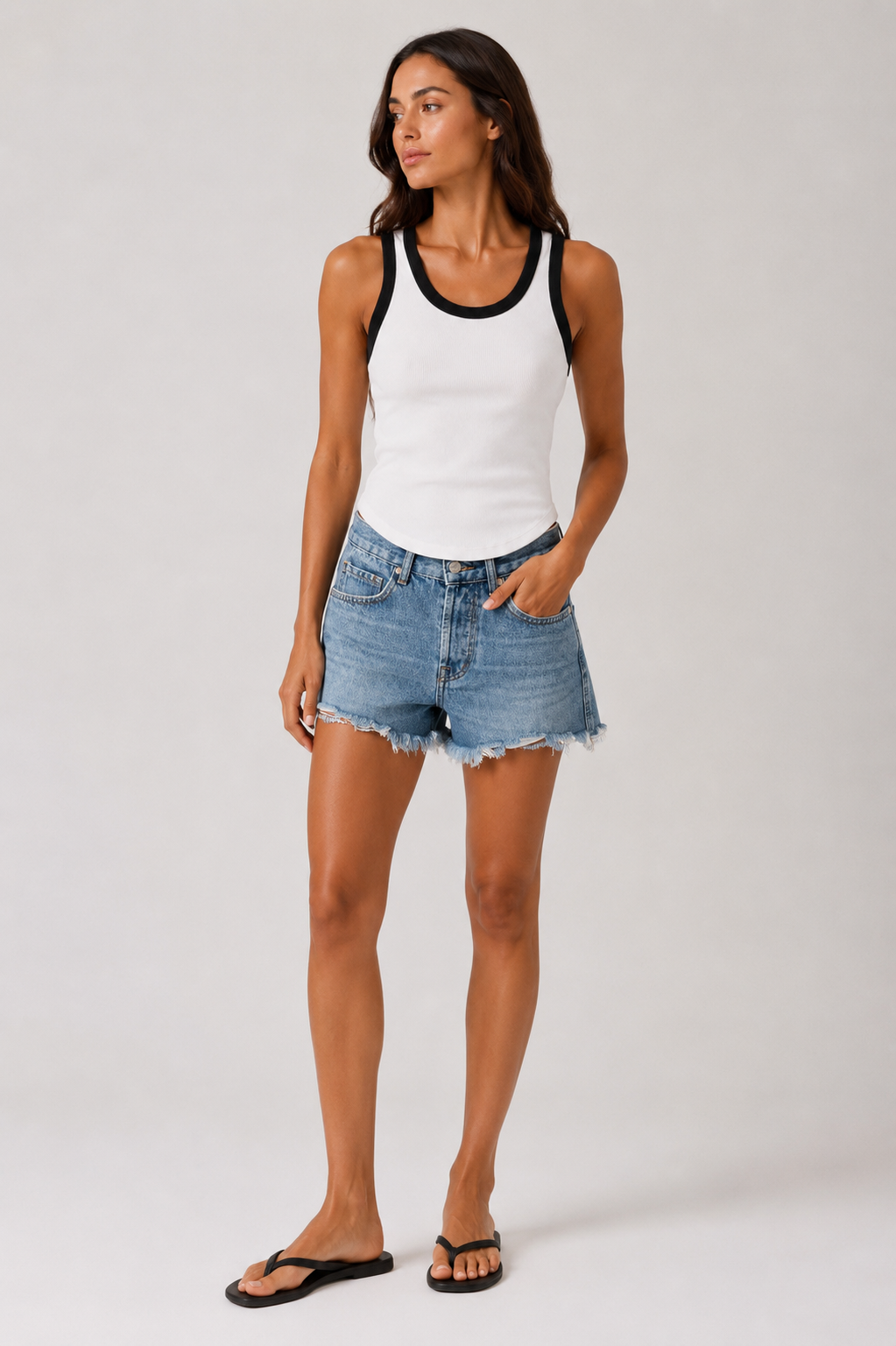 The Weekend Blue Raw Edge Shorts