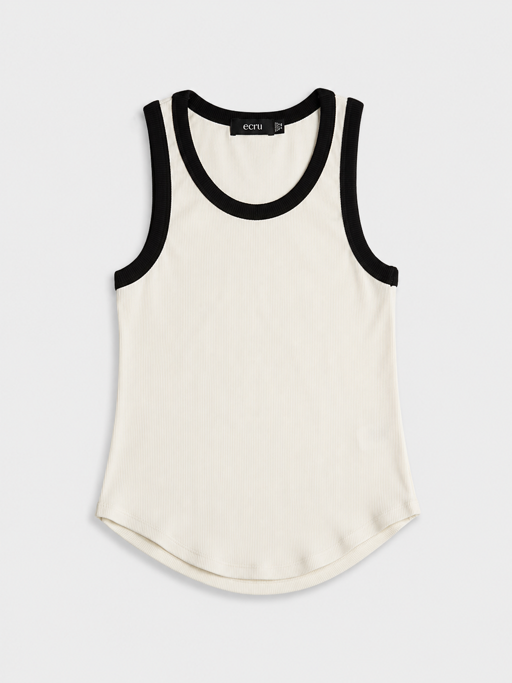 Rounded Hem Rib Top