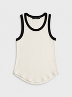 Rounded Hem Rib Top