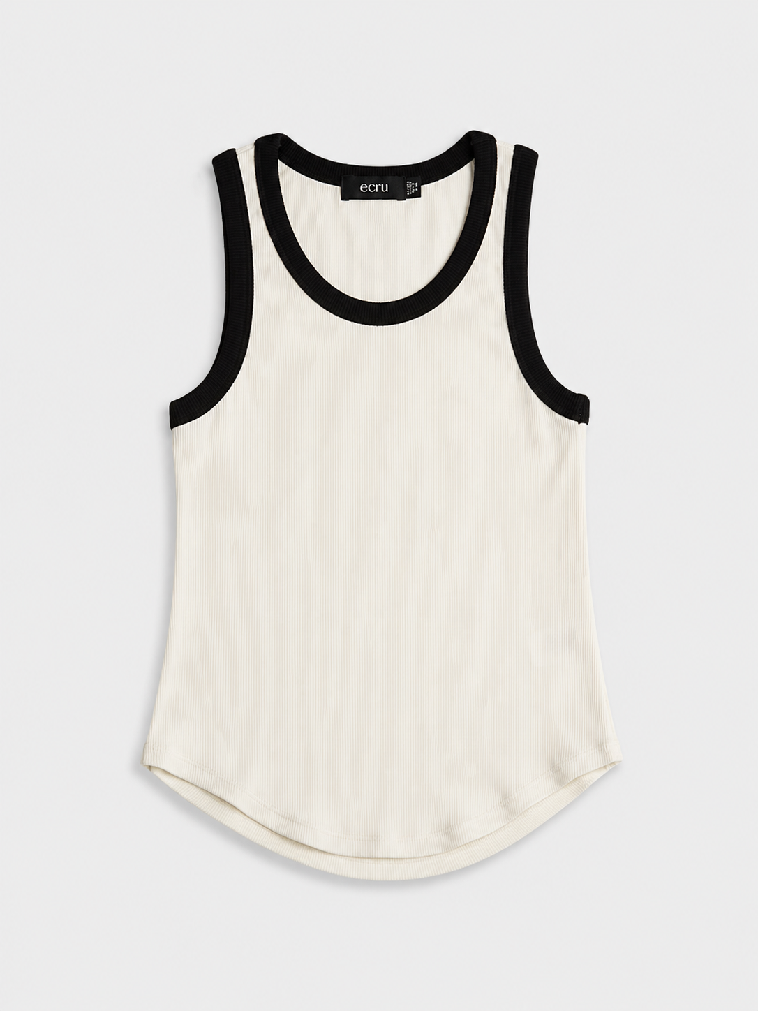 Rounded Hem Rib Top