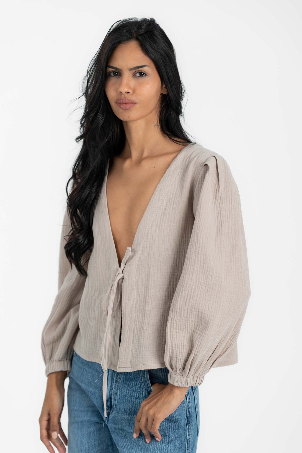 Soft Bloom Wrap Top