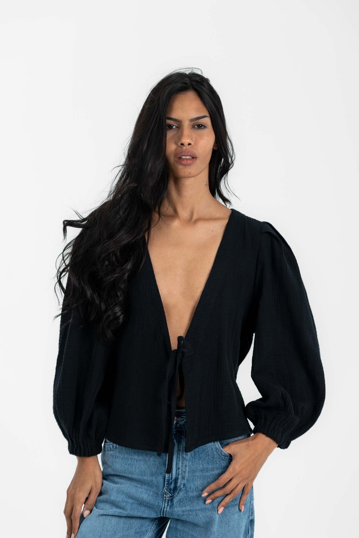 Soft Bloom Wrap Top