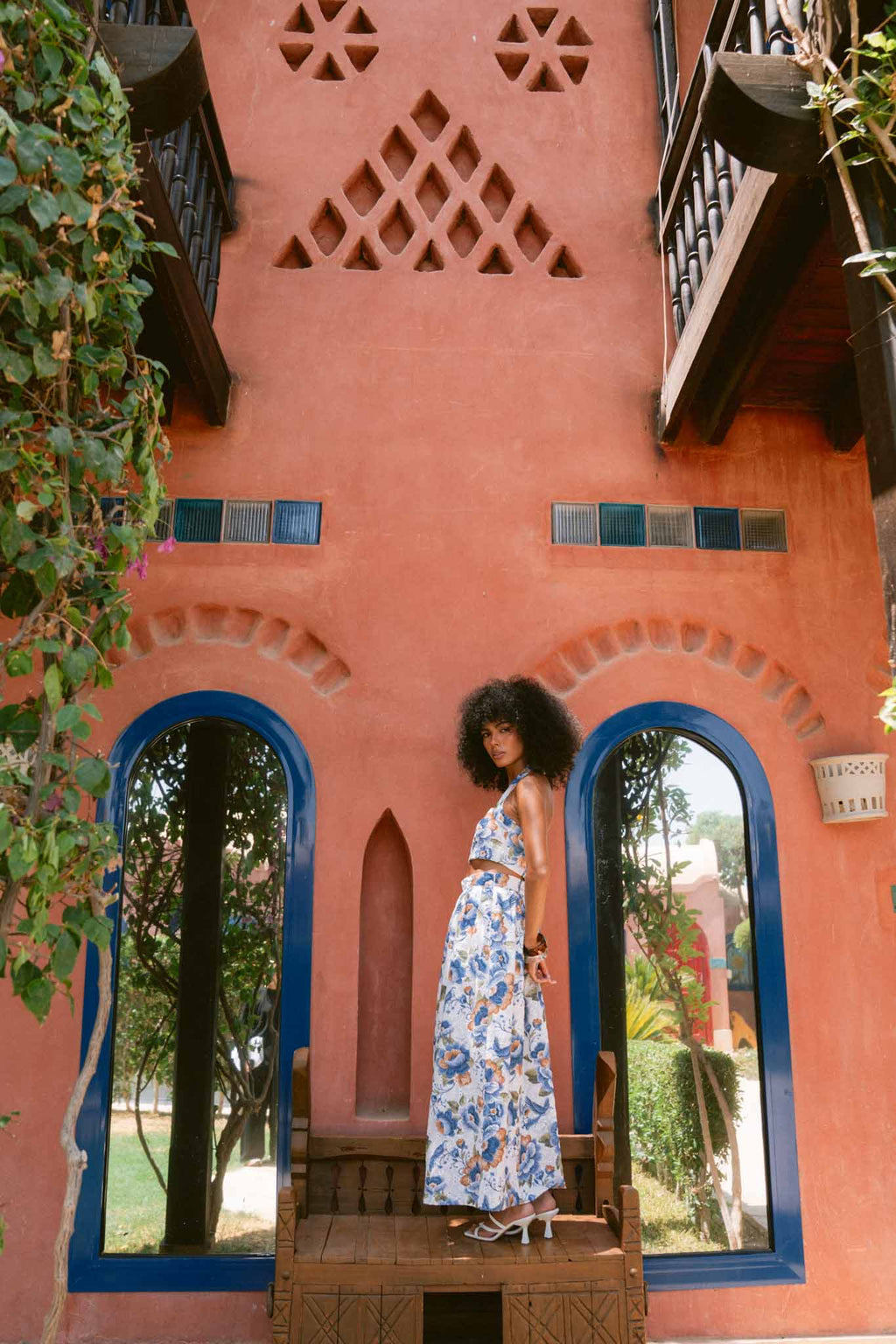Blue Peony Printed Co-ord