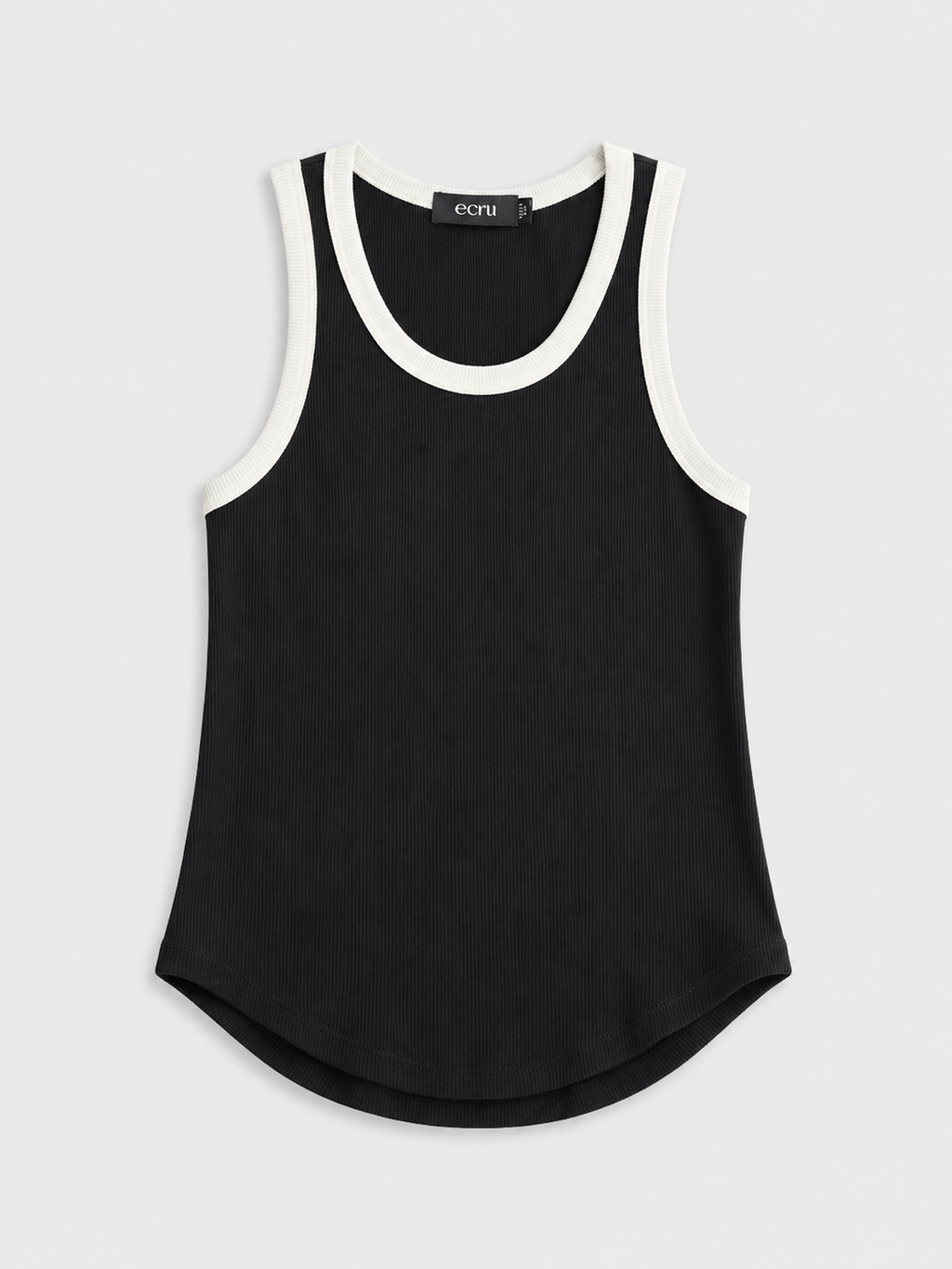 Rounded Hem Rib Top