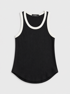 Rounded Hem Rib Top