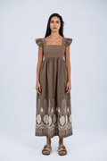 Thread Hem Poplin Dress