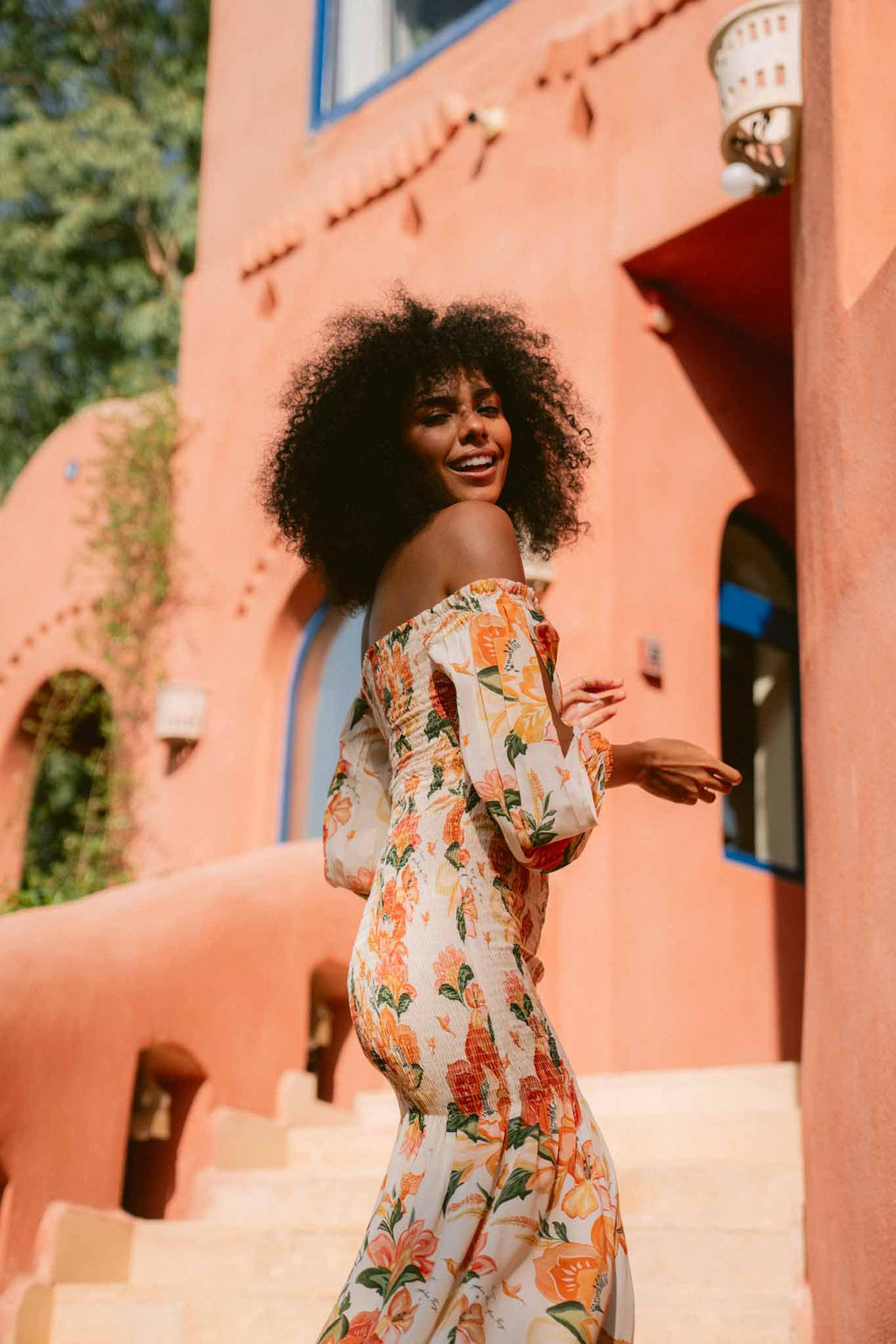 The Palm Poésie Fully Smocked Maxi Dress