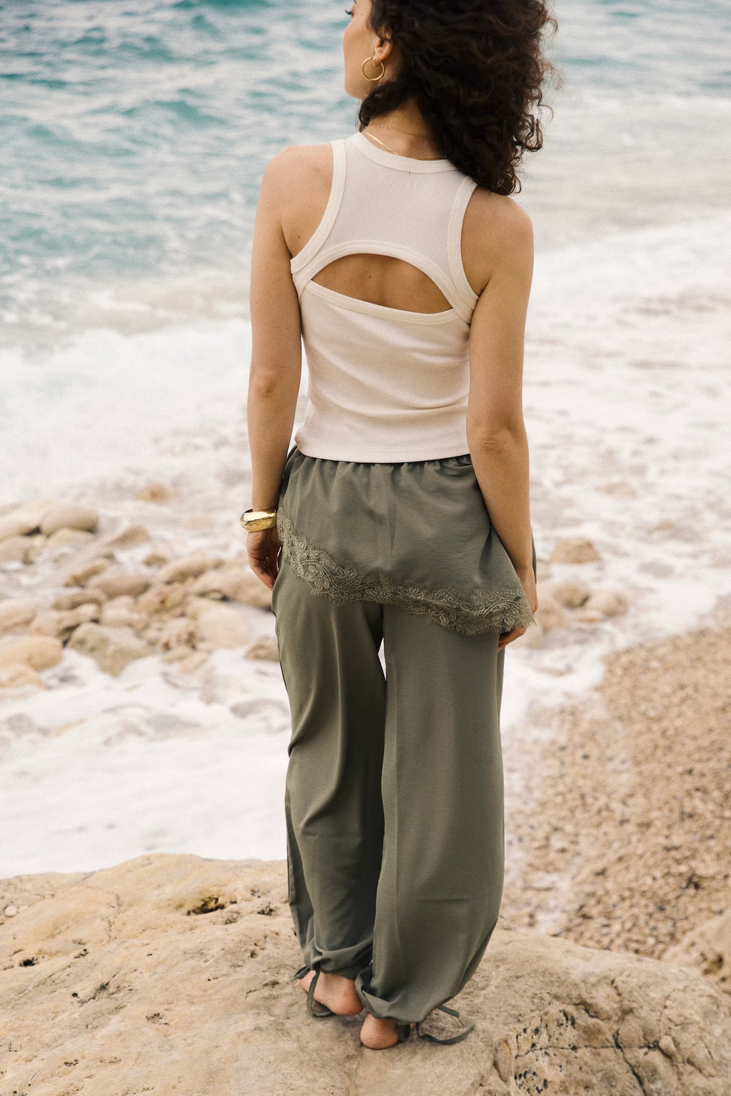 Halo Open Back Rib Top