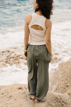 Halo Open Back Rib Top