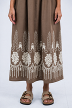 Thread Hem Poplin Dress