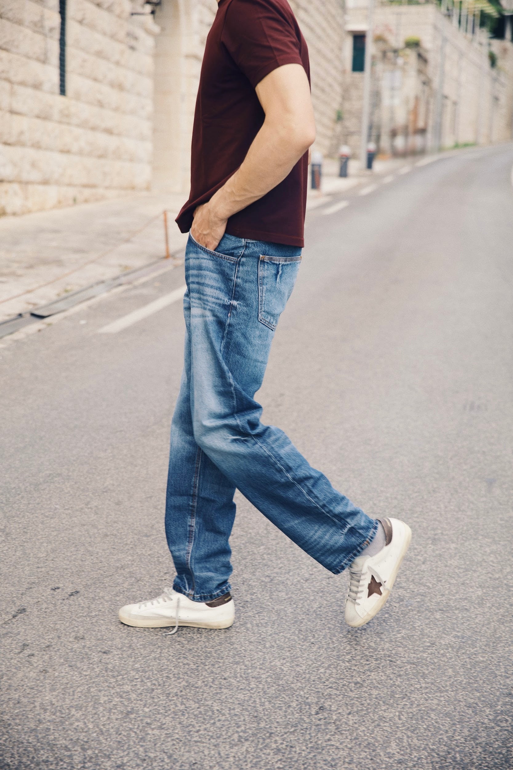 Broad Denim Pants