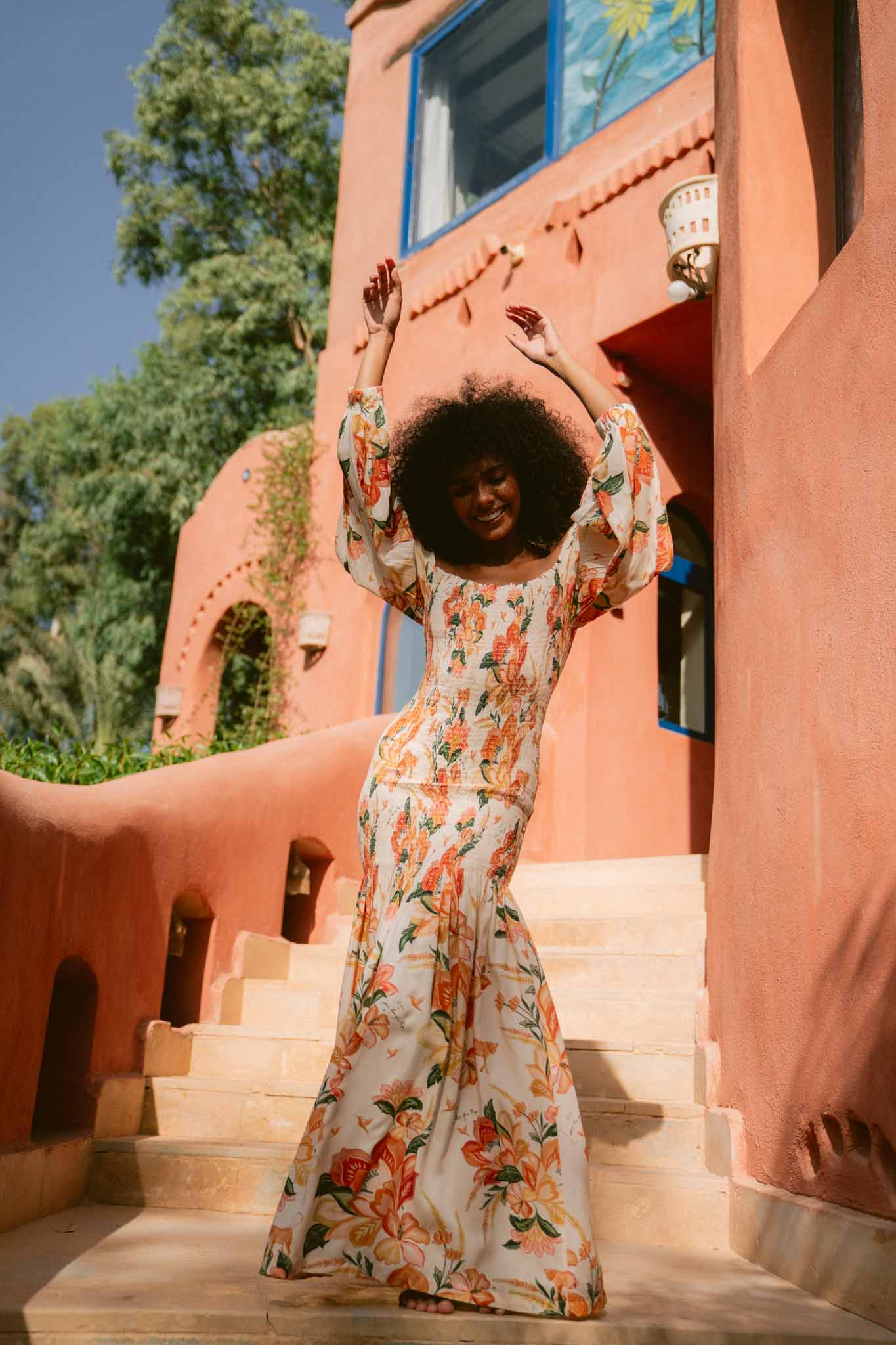 The Palm Poésie Fully Smocked Maxi Dress