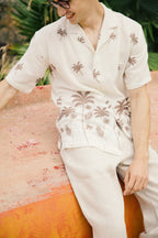 Island Palm Embriodered Shirt