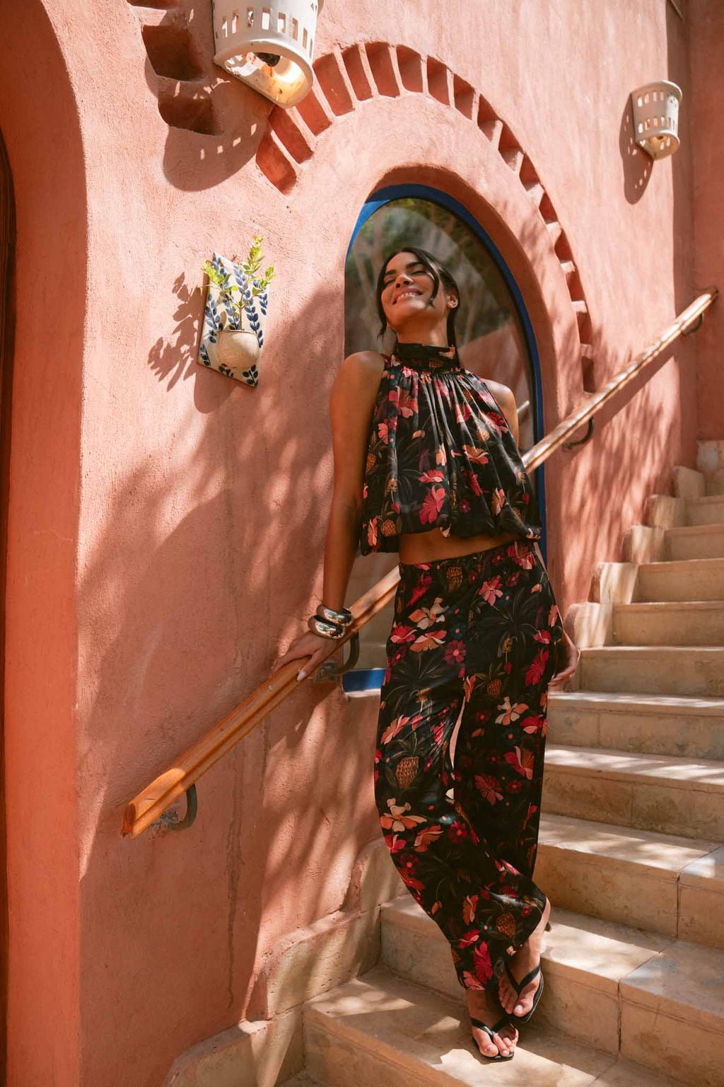 Toucan Tropics Satin Pants