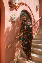 Toucan Tropics Satin Pants