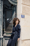 Noir Outline Linen Kimono