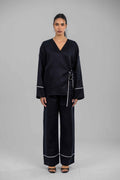 Noir Outline Linen Pants