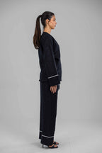 Noir Outline Linen Pants