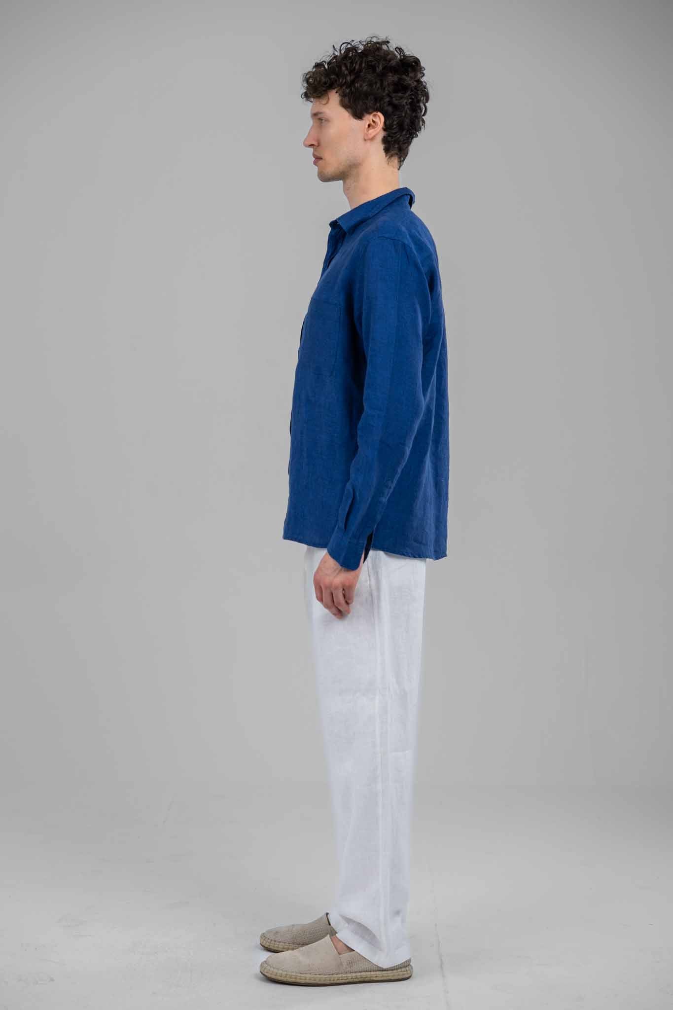Relaxed Men Heritage Linen Shirt