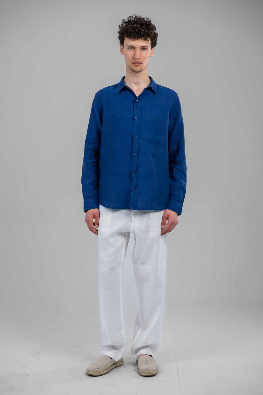 Relaxed Men Heritage Linen Shirt