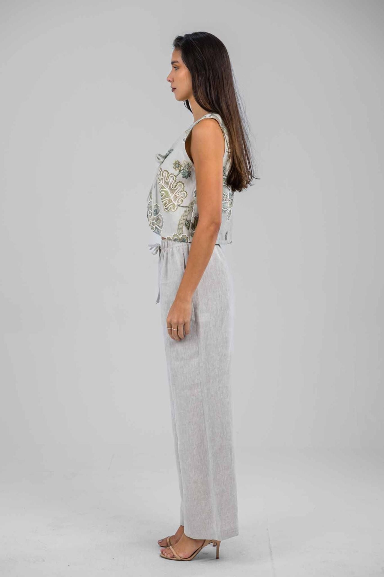 Sage Bloom Embriodered Vest