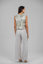 Sage Bloom Embriodered Vest