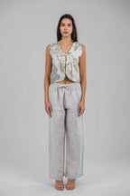 Sage Bloom Embriodered Vest