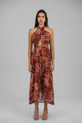 Amber Dune Halter Neck Dress