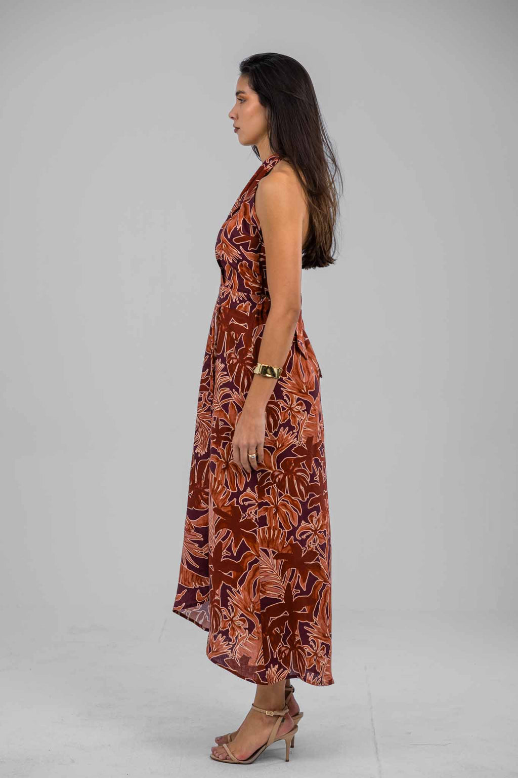 Amber Dune Halter Neck Dress