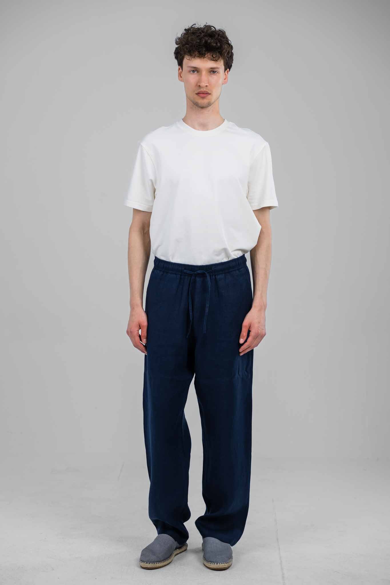 Porto Linen Pull-On Pants