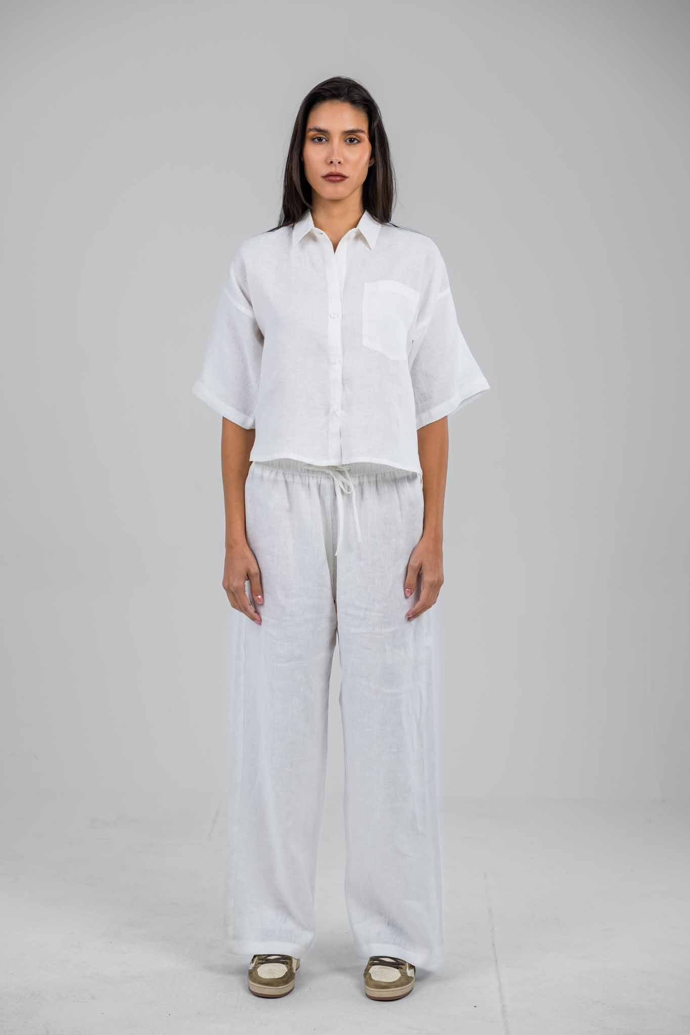 Portofino Half Sleeves Linen Shirt