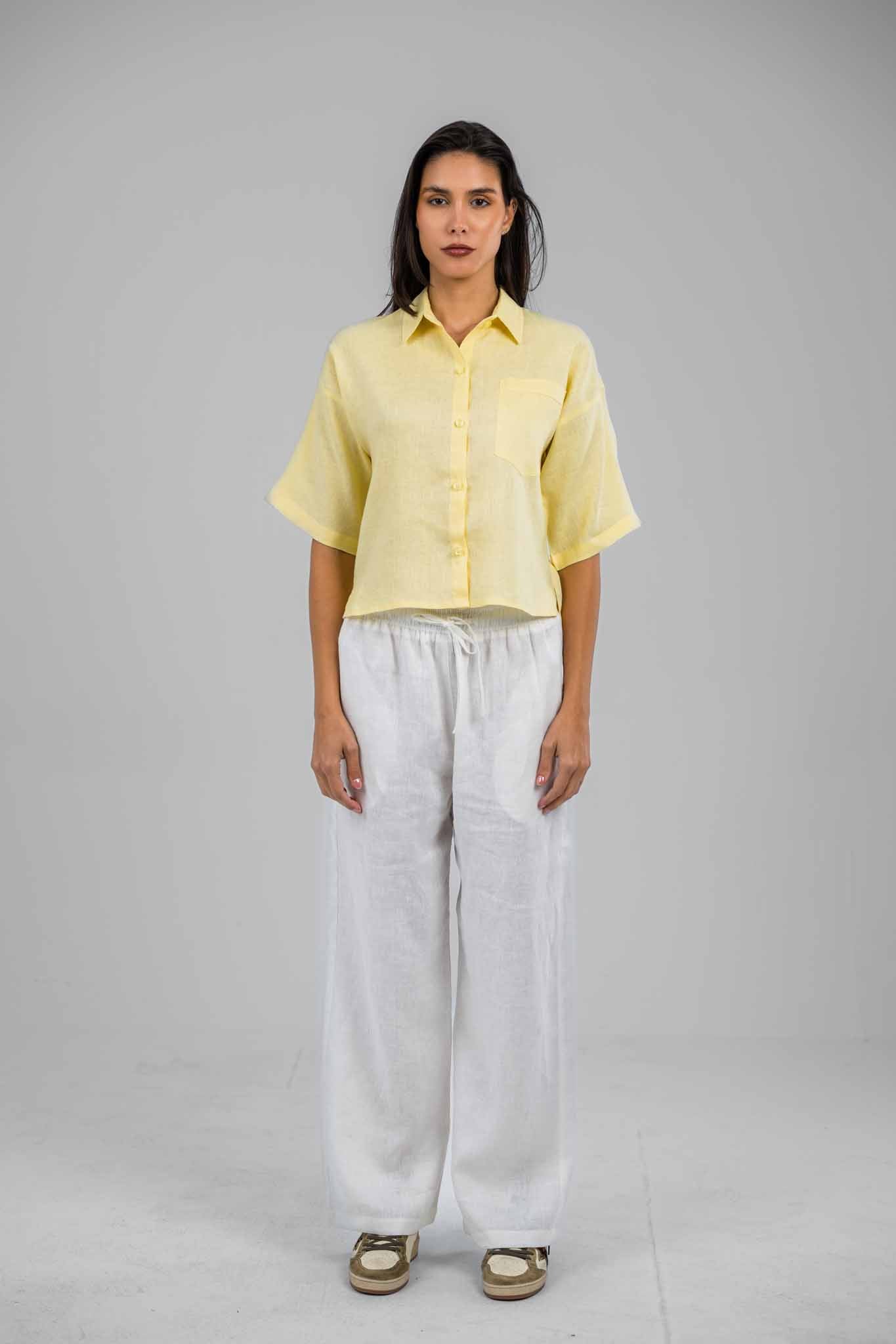 Portofino Half Sleeves Linen Shirt